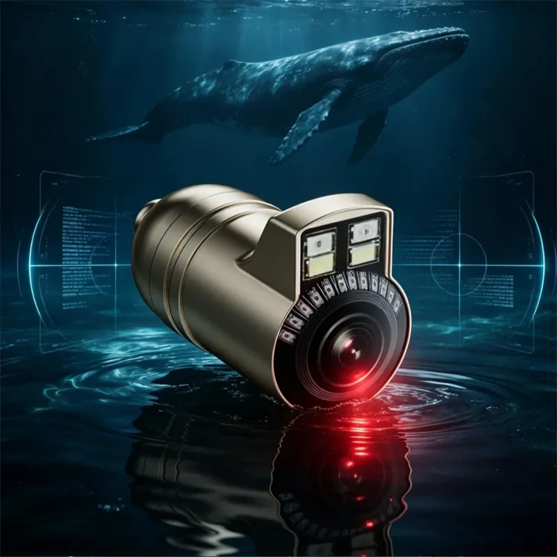 HD Underwater Visual Fishing Camera Probe Temperature Sensor Night Vision LED Deep Water Fi sh Fin der