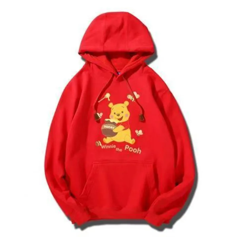 

кофта женская Y2k clothes Disney 여성긴팔 Winnie the Pooh Piglet Hoodie Sweatshirt Cartoon Couple Matching Warm Sport Outerwear