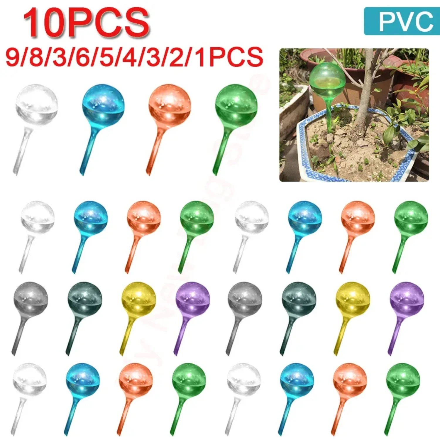 

1-10PCS Automatic Plant Watering Bulbs Shape Flower Plant Water Dripper Lightweight Houseplant Device Drip Irrigation System