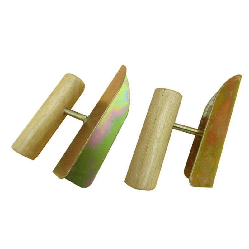 Drywall Inside / Outside Corner Tool with Wooden Handle - Perfect 90 Degree Corner Drywall Finishing Galvanized Corner Trowel