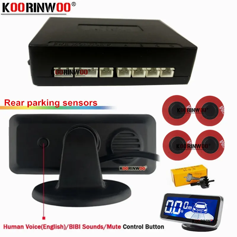 Koorinwoo Parktronic Sensors Kit Rear LCD Screen Blind Detector Electrical Appliances Automotive Smart System Back Radar For Car