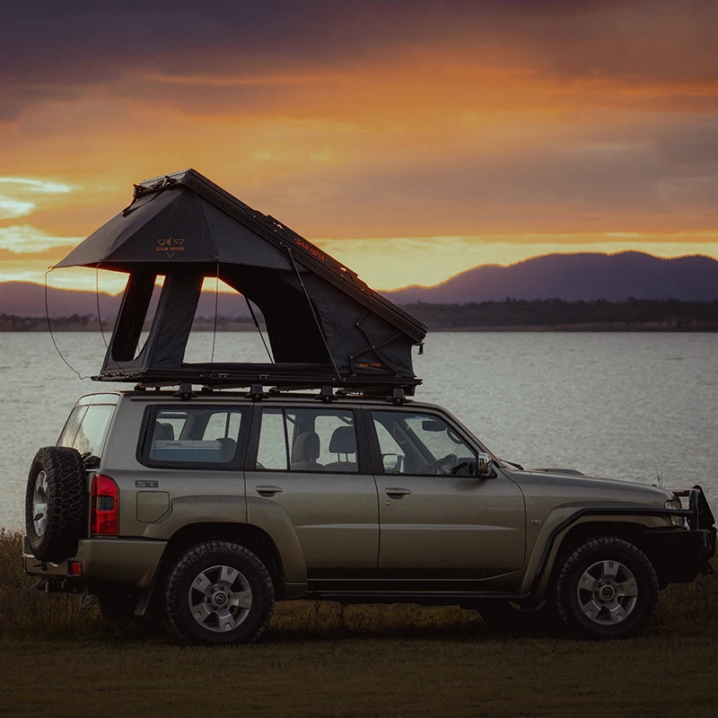 Quick Set Up Waterproof Car Camping Hardshell Rooftop Tent 2 Person Hard Shell Roof Top Tent For 4WD 4x4 Off-road