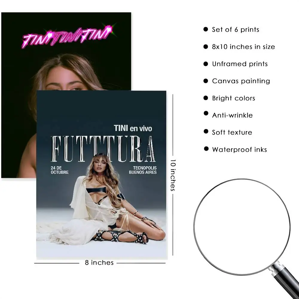 المغني M-Martina TINI StoesselS ملصق جدار الفن طباعة الفن مناسبة لغرفة المعيشة غرفة نوم بار صالون هدية تزيين المنزل #6