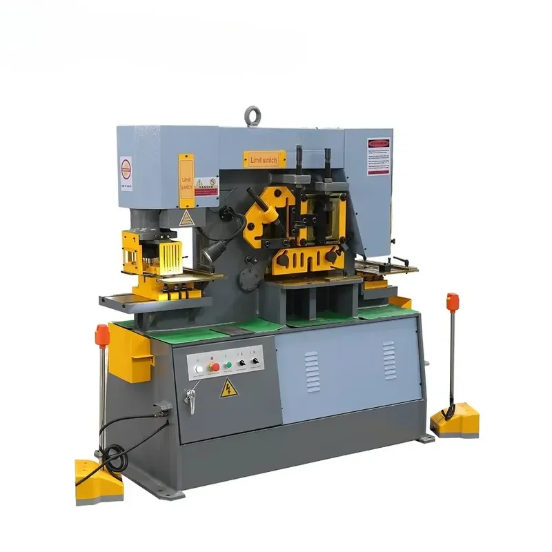 Professional Hydraulic Universal Ironworker System Press Plate Shear and Angle Cutting Capabilities for Industrial