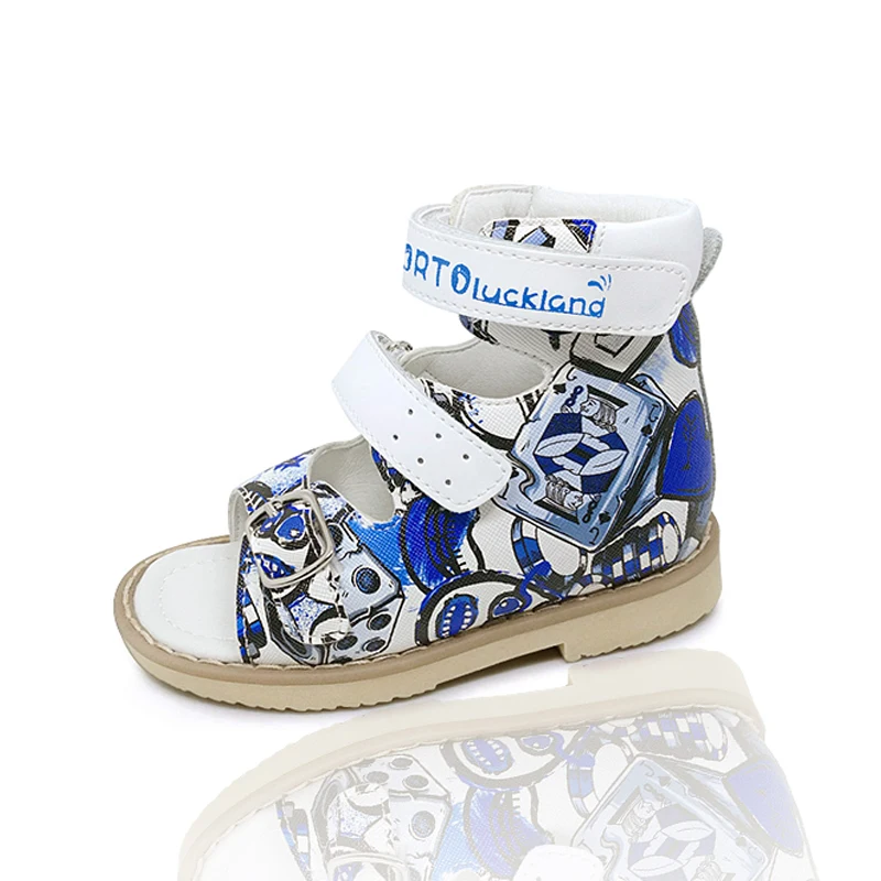 

Ortoluckland Toddler Boys Sandals Summer Kids Orthopedic Arch Support Shoes Children Graffiti Pattern Buckle Strap Footwear