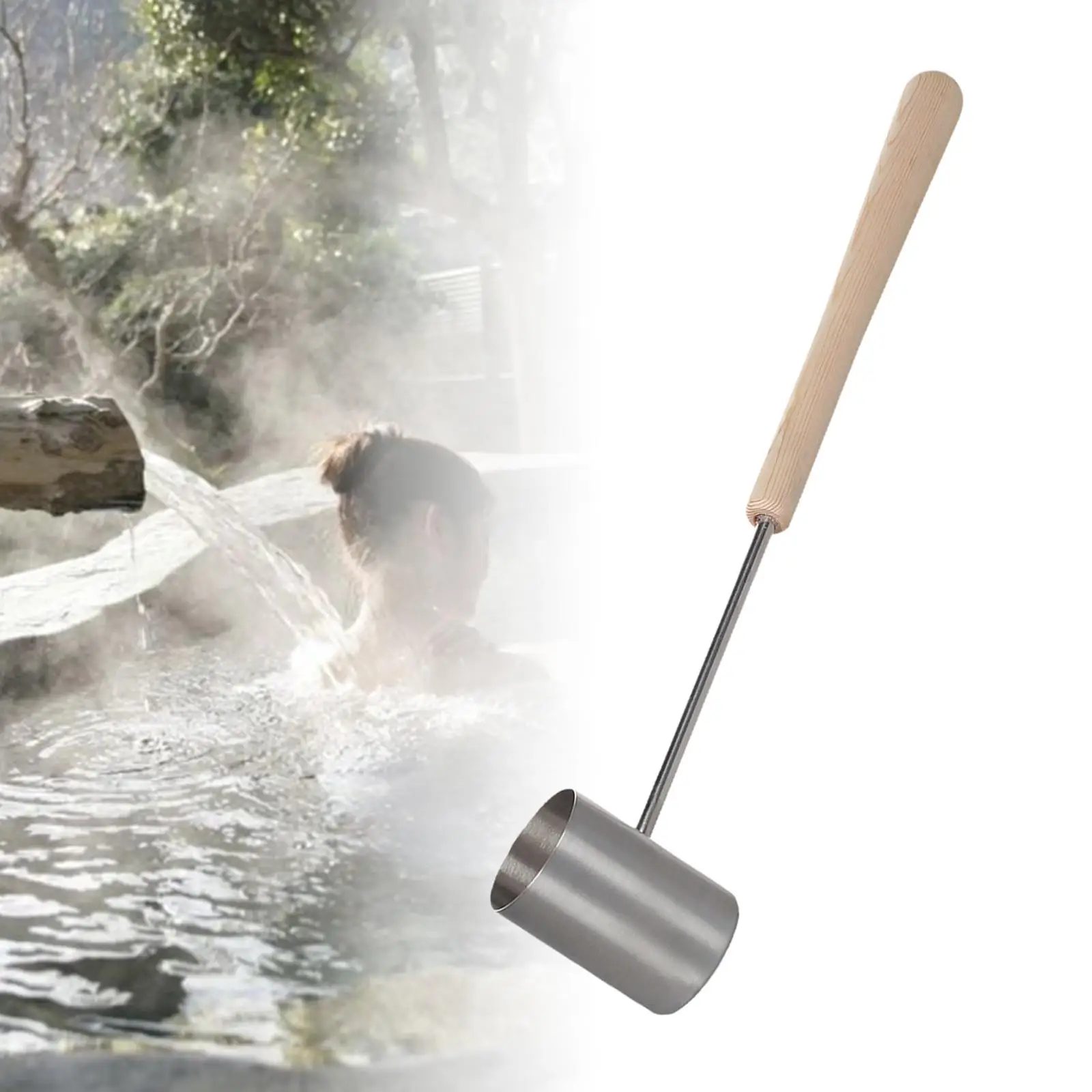 

Sauna Ladle Ergonomic Easy to Use SPA Spoon for Bathtub Bathroom Steam Room
