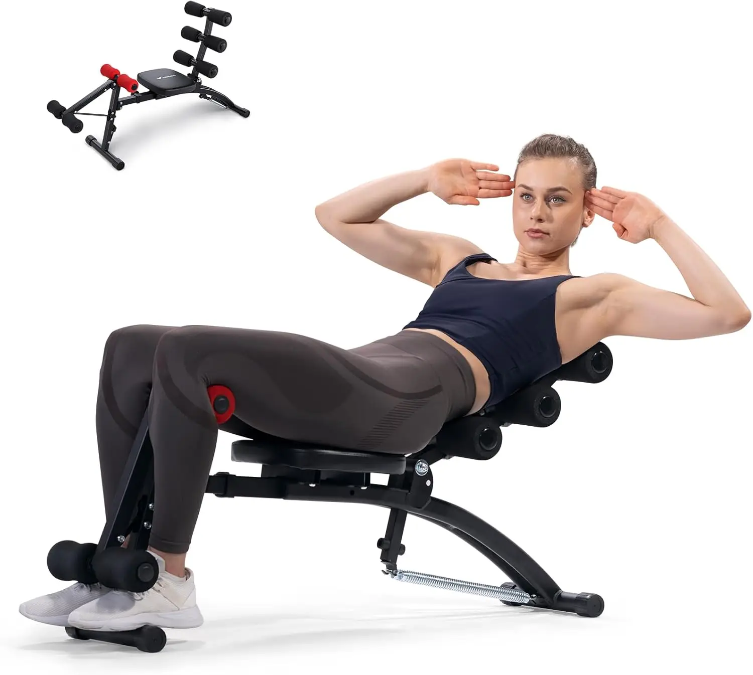 Ab-Maschine, multifunktional, verstellbar, Ab-Trainer, Ab-Workout-Bank für Zuhause, Fitnessstudio, Sit-Up-Maschine für Bauchübungen, Stuhl für