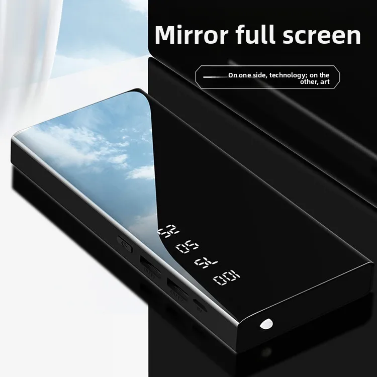 باور بانك بشاشة ديجيتال بسعة كبيرة 20000 مللي أمبير في الساعة، شاشة ملونة لامعة، مزود طاقة متنقل، مع شاشة عرض طاقة LED