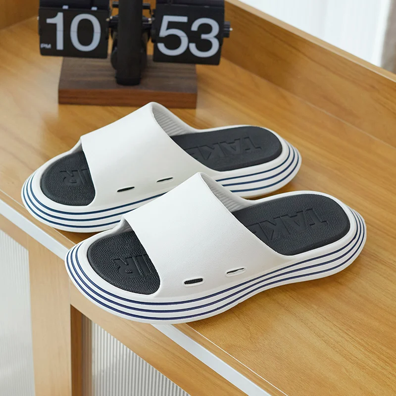 UTUNE Outside Slippers Men Summer Runway Shoes EVA Outdoor Women Slides Soft Thick Sole Non-slip Pool Beach Sandals Indoor Bath