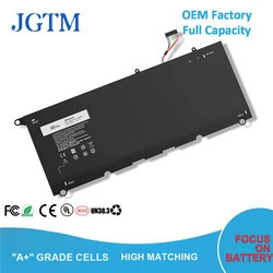 New Genuine PW23Y Battery for Dell Xps 13 9360 for 0RNP72 0TP1GT Laptop Batteries New Li-ion 4 Cell 7.6v 60wh PW23Y