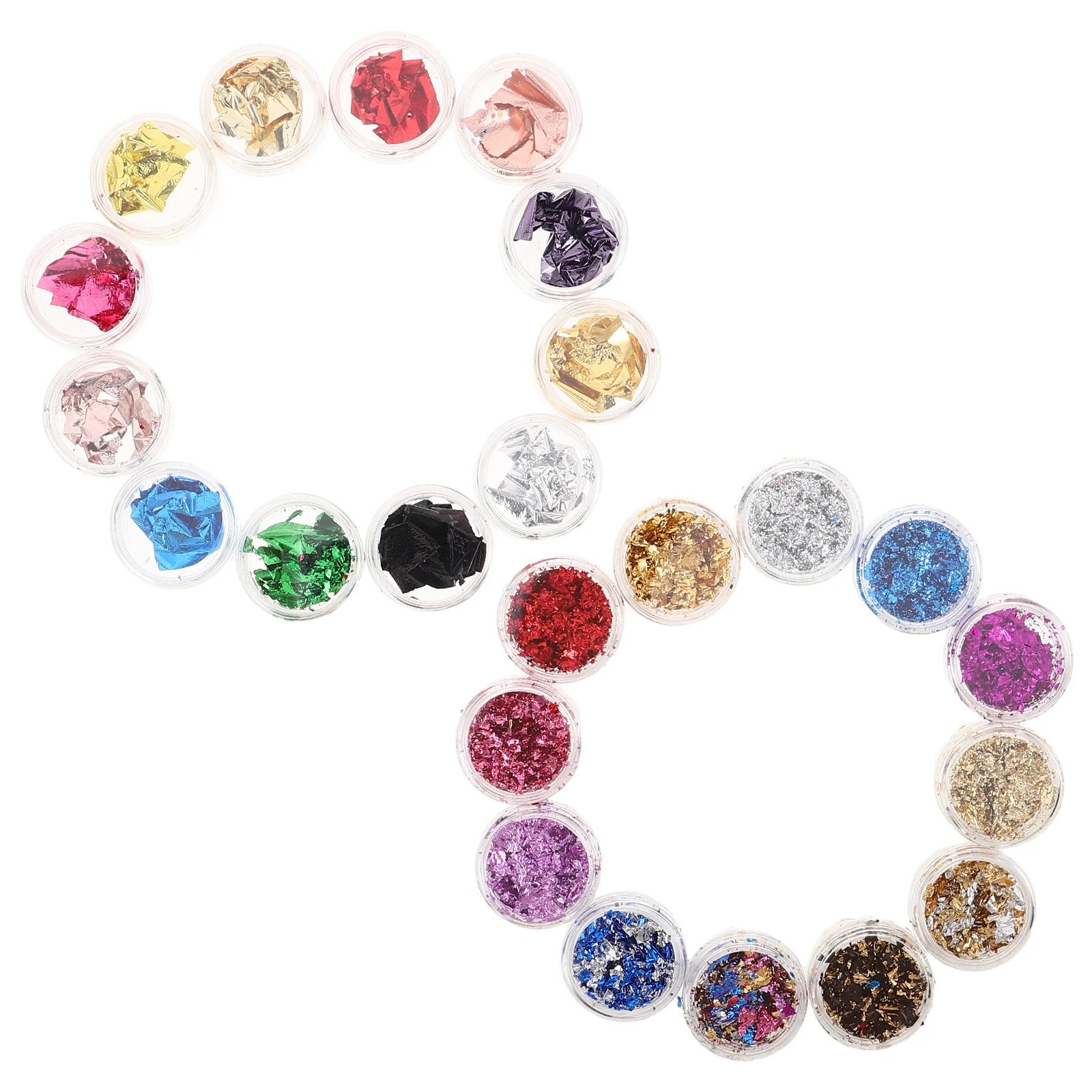 48 pezzi di fogli di lamina per unghie olografiche abbaglianti fiocchi metallici oro argento lucido glitter decorazioni fai da te accessori per feste da donna