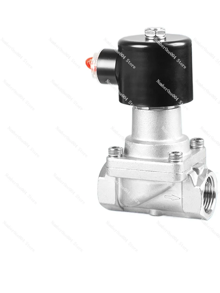 Stainless Steel Solenoid Valve Threaded Piston Normally Closed Steam Engine Heat Conduction Oil Steam Universal Weak Corrosion