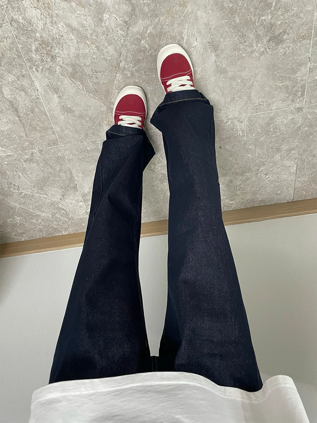 

Мужские джинсы Deep Blue Original Denim прямого кроя, весенние, в американском стиле High Street, с микро-клешем, Cleanfit, повседневные брюки