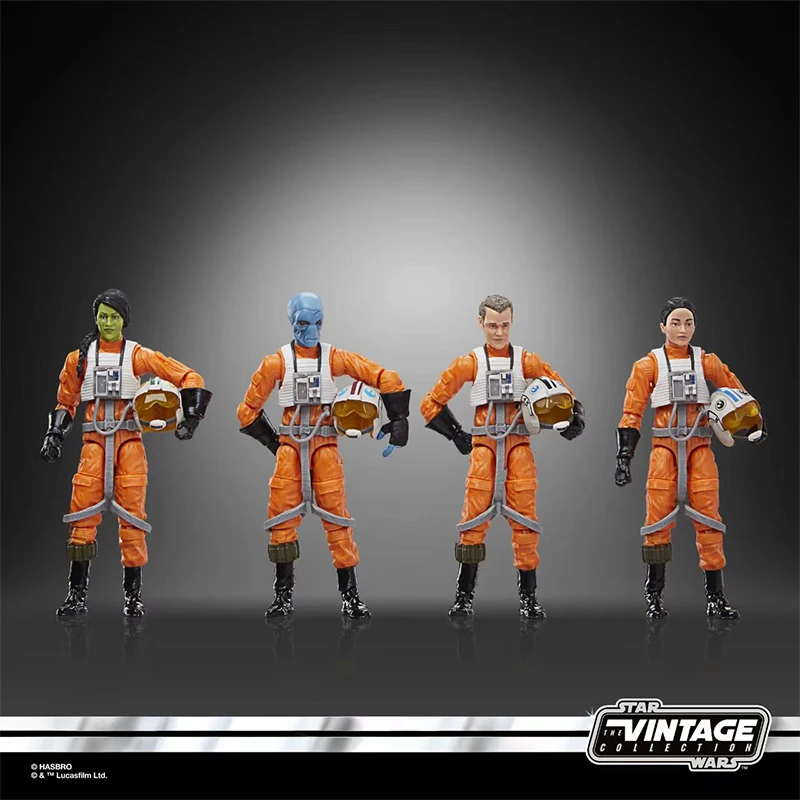 Hasbro Star Wars X-wing Pilot 4pack 3.75 Inch Movie Peripheral Kit Action Figure Model Gift Toy Collection for Kids