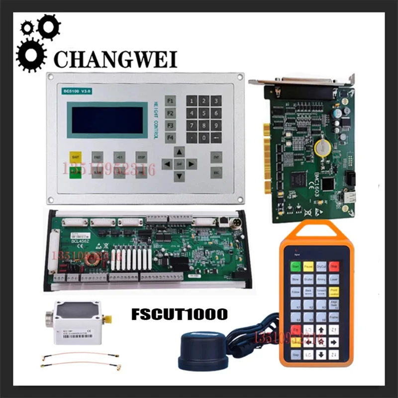 New CNC FSCUT1000 laser cutting machine control panel preamplifier/terminal board/wireless handheld box/laser control card