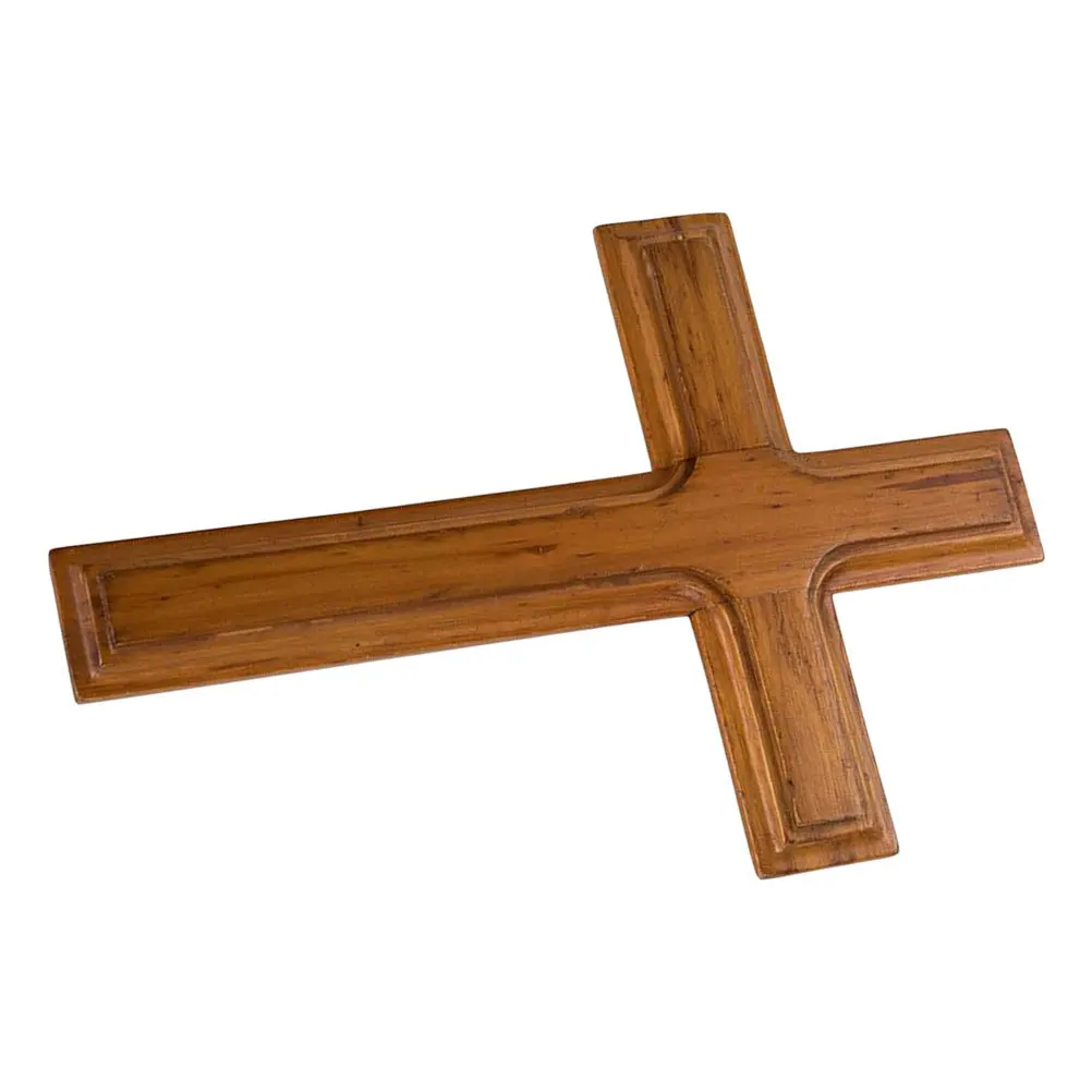 

Solid Wood Wall Decor Beige Natural Grain Jesus Cross Figure For Home Church Chapel Religious Wall Sculpture Christian Wooden