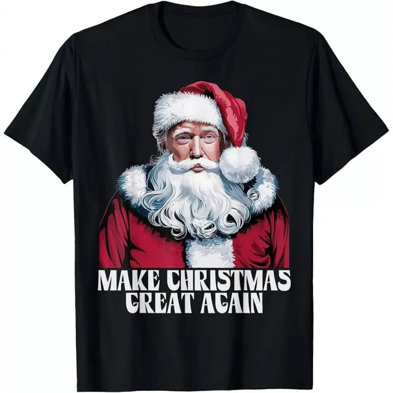 

Trump 2024 Christmas make great again funny Santa men Xmas T-shirt