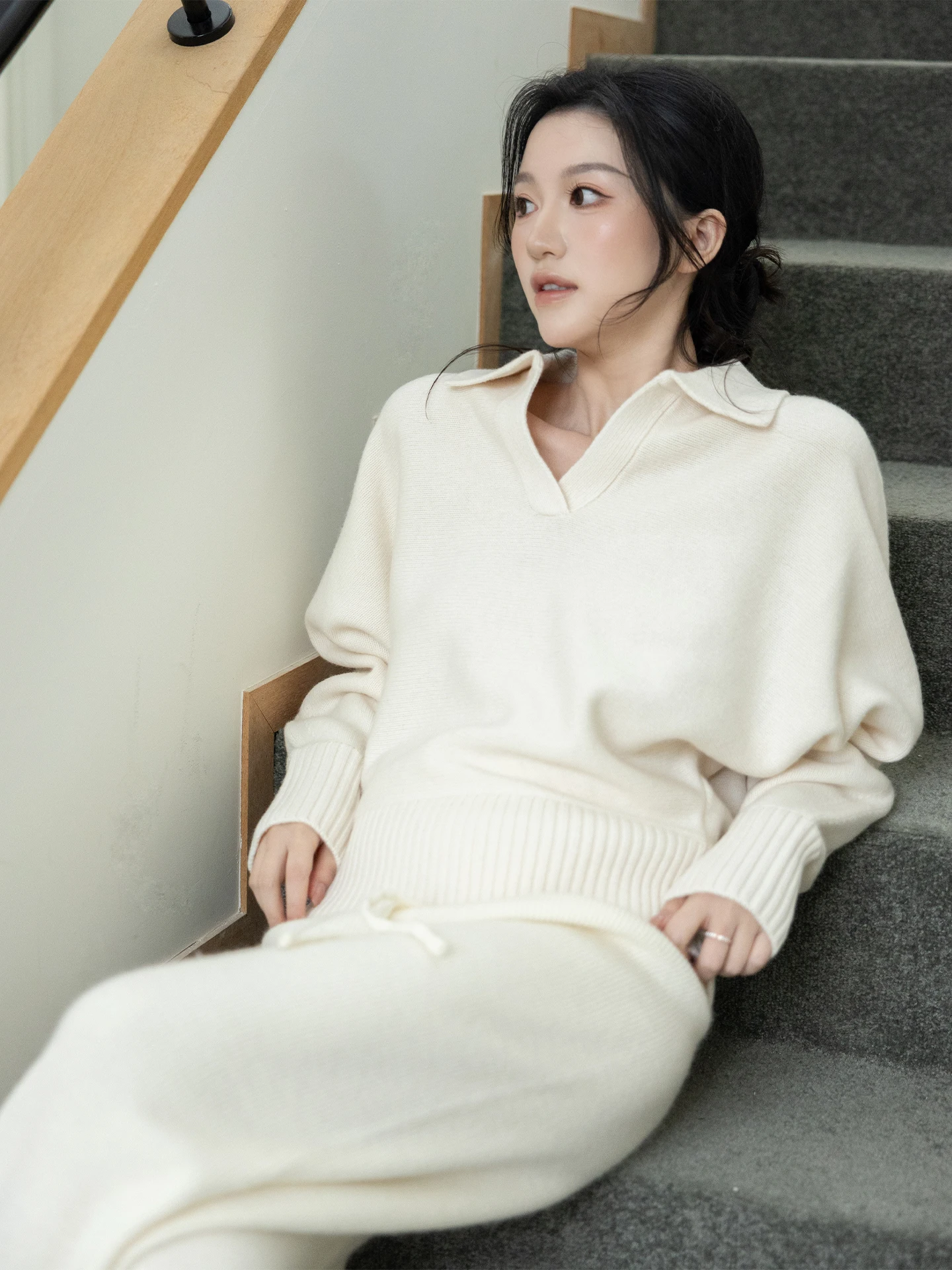 

SerioLudere Lazy Egg 95% Camere 5% Wool Knitted Sweater Crew Ne Old Money Sle Women's Knitwear Autumn 2025 Faion