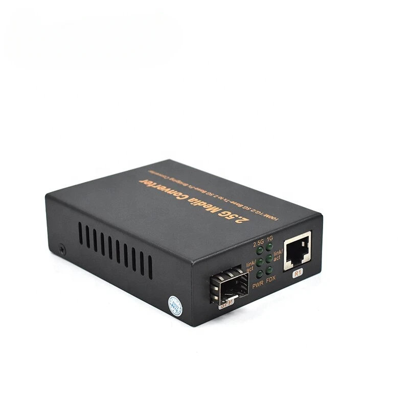 2.5G SFP Fiber Ethernet Media Converter to RJ45 SFP+ Media Converter