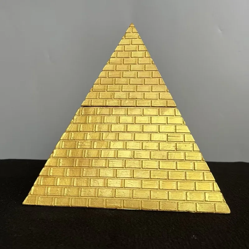 Brass Egyptian Pyramid Home Living Room Feng Shui Ornament Energy Decorative Craft Office Large Tower