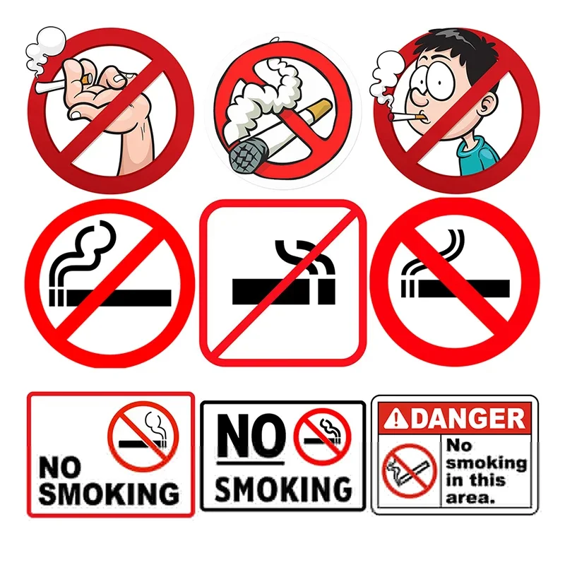 

Funny No Smoking Sign Car Stickers Vinyl Decal for Auto Motorcycle Home Wall Outdoor Car Accessories