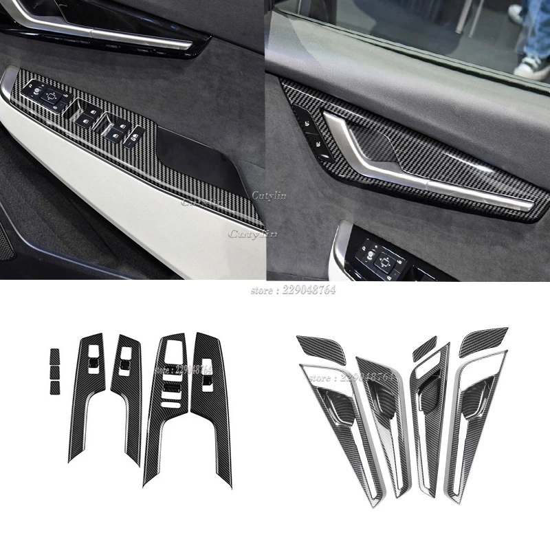 LHD RHD pour KIA EV6 GT Line 2021 2022 2023, accessoires d'intérieur, poignée de porte, protecteur de bol, garniture de couvercle de panneau de commutateur de fenêtre latérale
