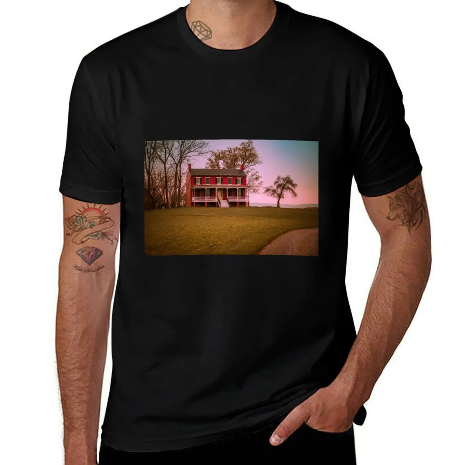 Worthington House Monocacy National Battlefield Park T-Shirt Big Size Loose Fit Tee Shirt T-Shirt