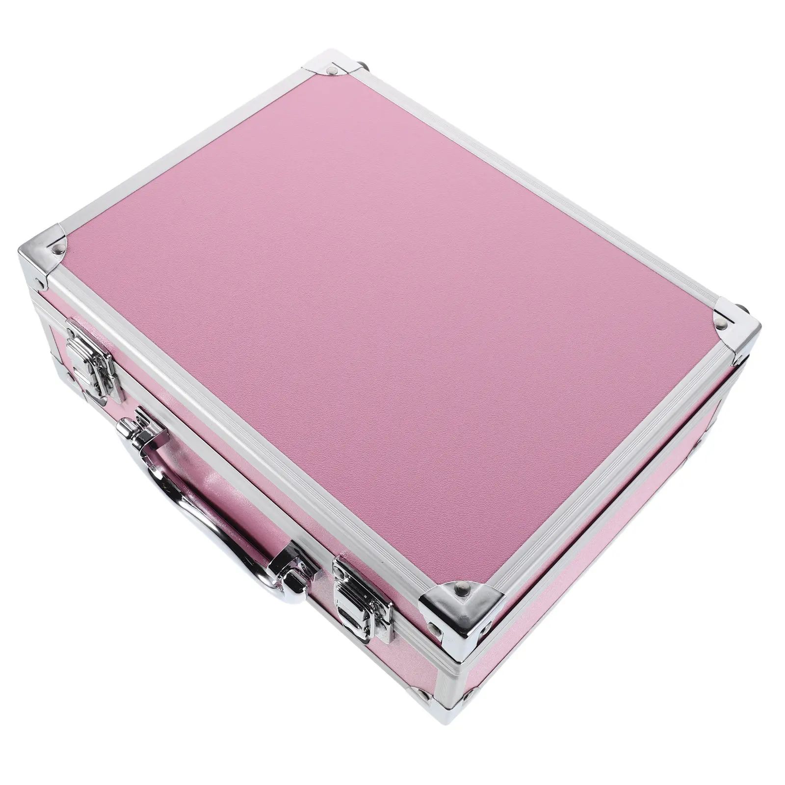 Spacious Aluminum Alloy Tool Box Portable Heavy Duty Case for Makeup Tools Supplies Travel Storage and Professional