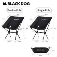Naturehike BLACKDOG Chair Moon Chair Aluminum Portable Lightweight Alloy Camping Outdoor Fishing Double Single Pole Director