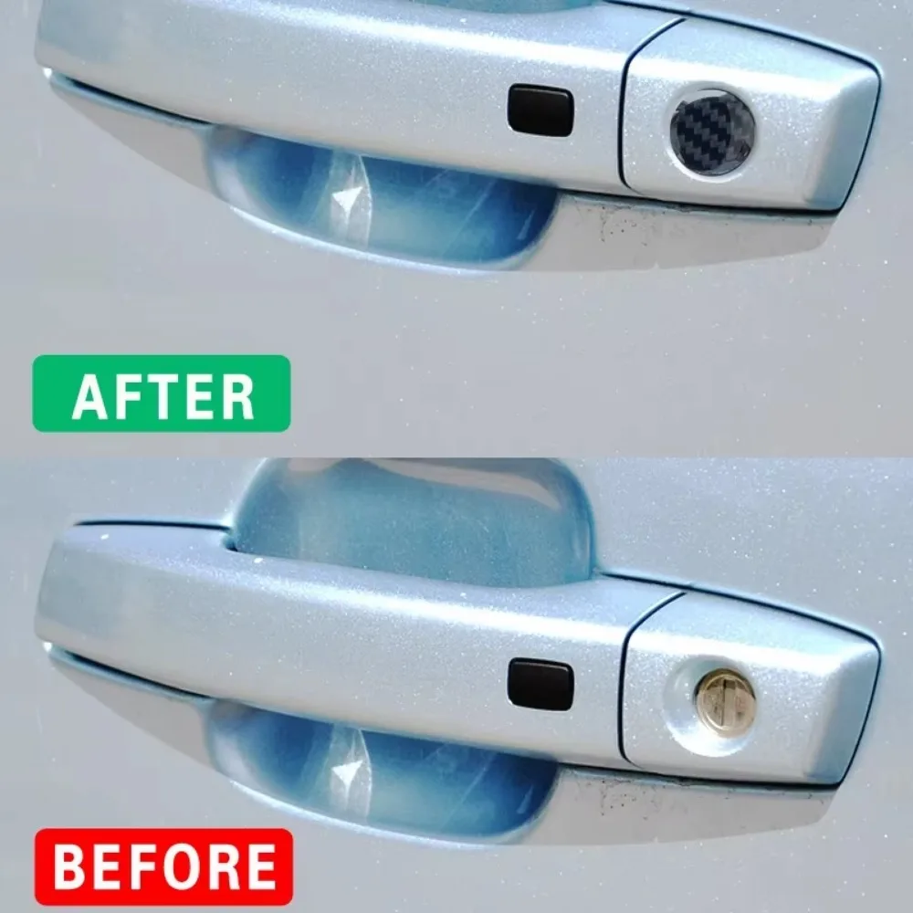 4PCS 20mm/0.79in Car Door Keyhole Cover Sticker Universal Car Door Lock Keyhole Protection Stickers Protector Auto Accessories