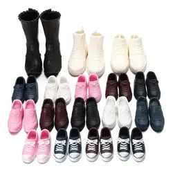 Fashion Doll Shoes For 16cm Dolls 1/3 1/4 Doll Plastic Sneakers PVC Doll Casual Shoes for Foot Length 2~3.5cm Doll Accessories