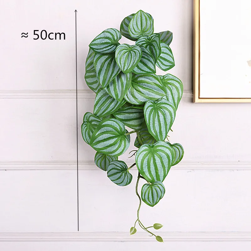 

Large Artificial Hanging Plants Fake Leaf Rattan Simulation Turtle Back Vine Wedding Decoration Hotel Home Decor Accessories