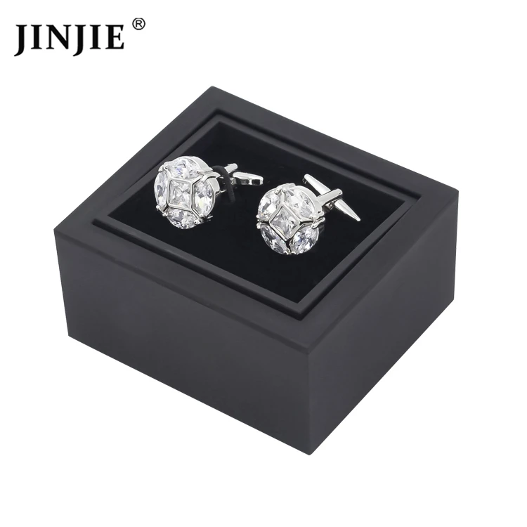 Hot Sale 360 Degree Flip Black Fashion Brand Jewelry Cufflinks Necktie Gift Box New High-end Men\'s Tie clip jewelry Box