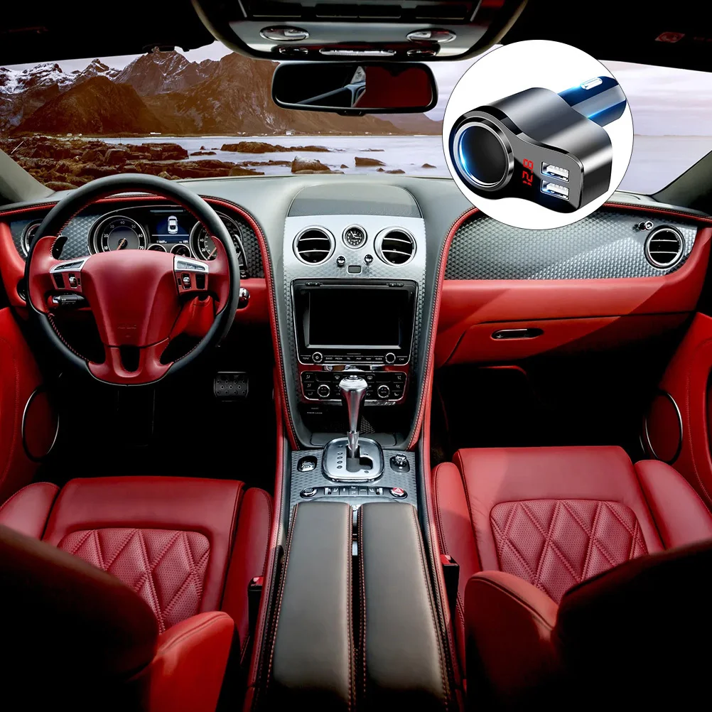 

Car Dual Usb Output 12-24V Fast Charging Device For Mobile Phone Automotive Charging Adapter Phone Accessories