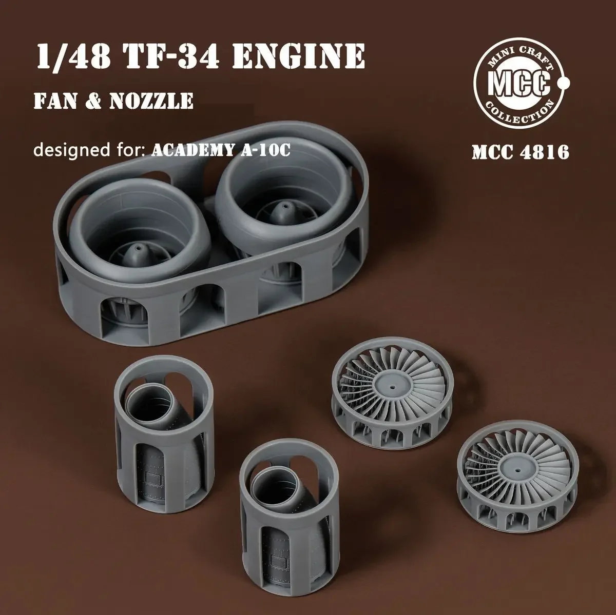 MCC 4816 1/48 Scale TF-34 Engine Fan & Nozzle (2 pcs) For Academy A-10C - Upgrade Detail Set