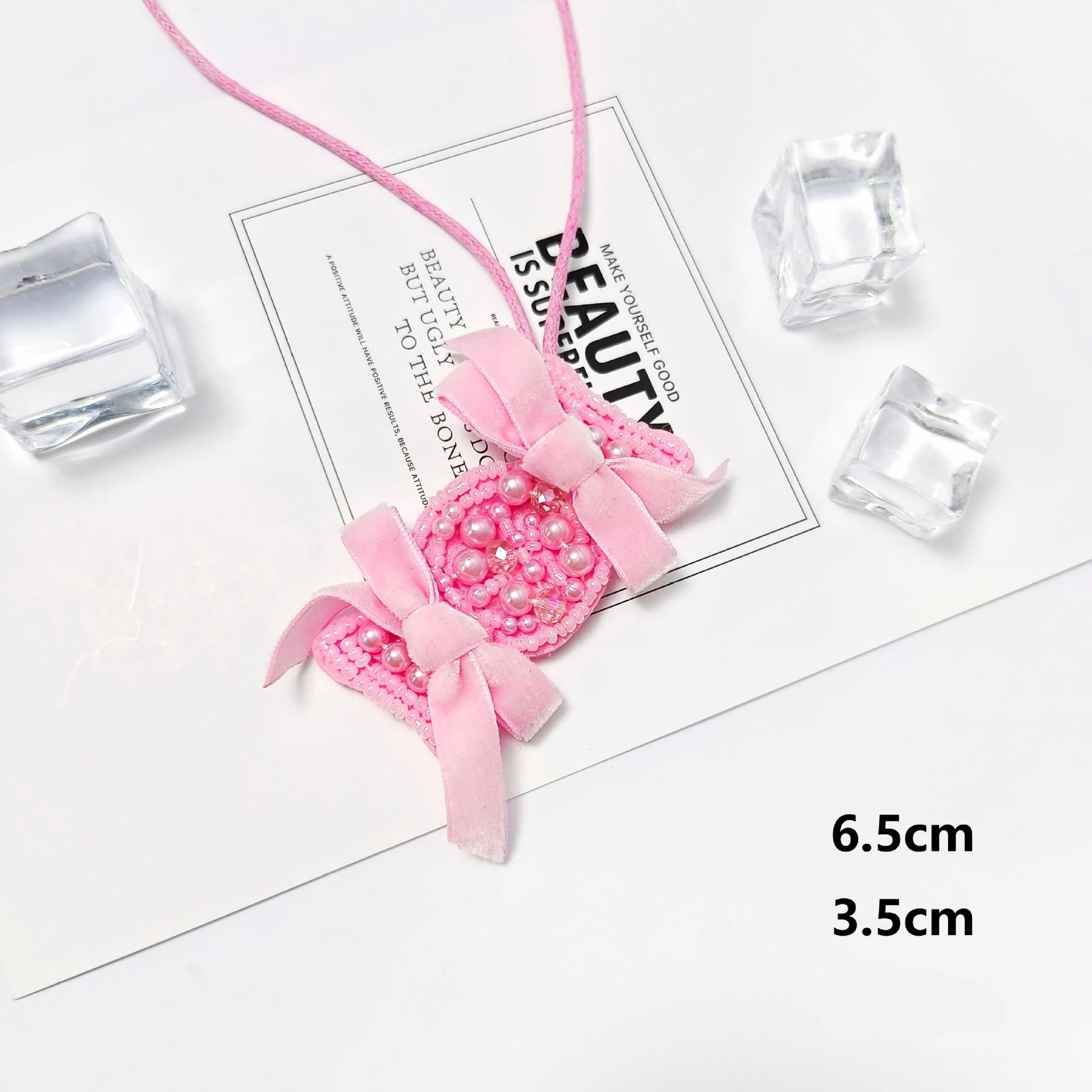 Keychain Beads Pendant Cute Handmade Key Chain DIY Craft Keyring Wine Glass Charm Hairpins Weddings Clothes Bag Accessories