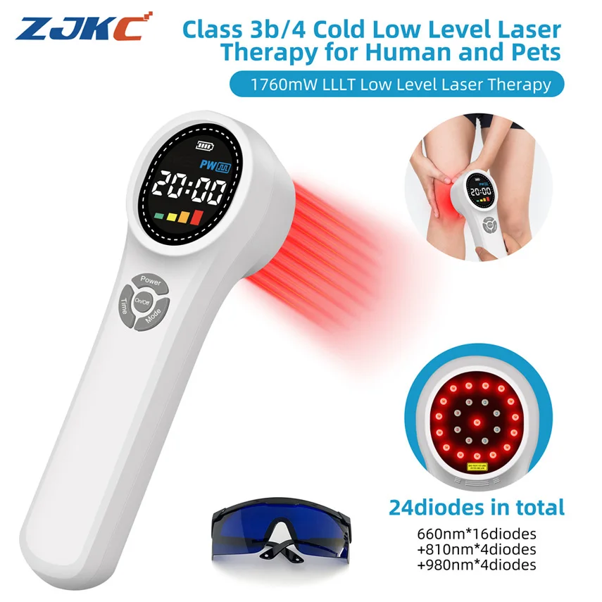 

1760mW Class 3b/4 Laser Red Light Therapy for Sciatica Arthritis Acute/Chronic Pain Cold Laser Device 660nm 810nm 980nm