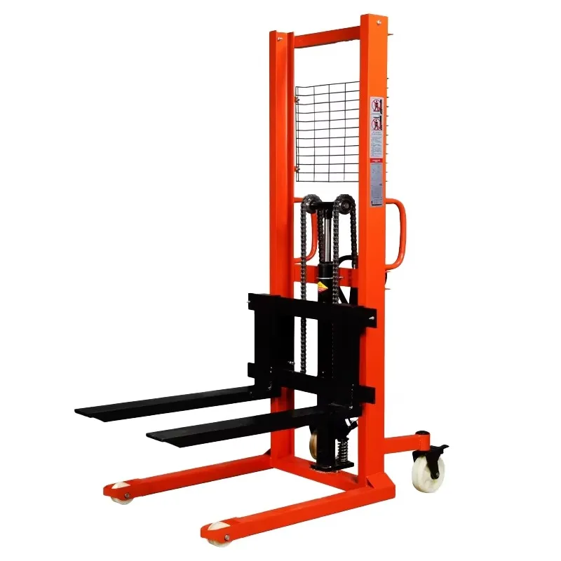 

Manual Pallet Truck With Hydraulic Stacker Forks For Warehouse Pallet Moving Cargo Stacking Material Handling Goods Transit Work