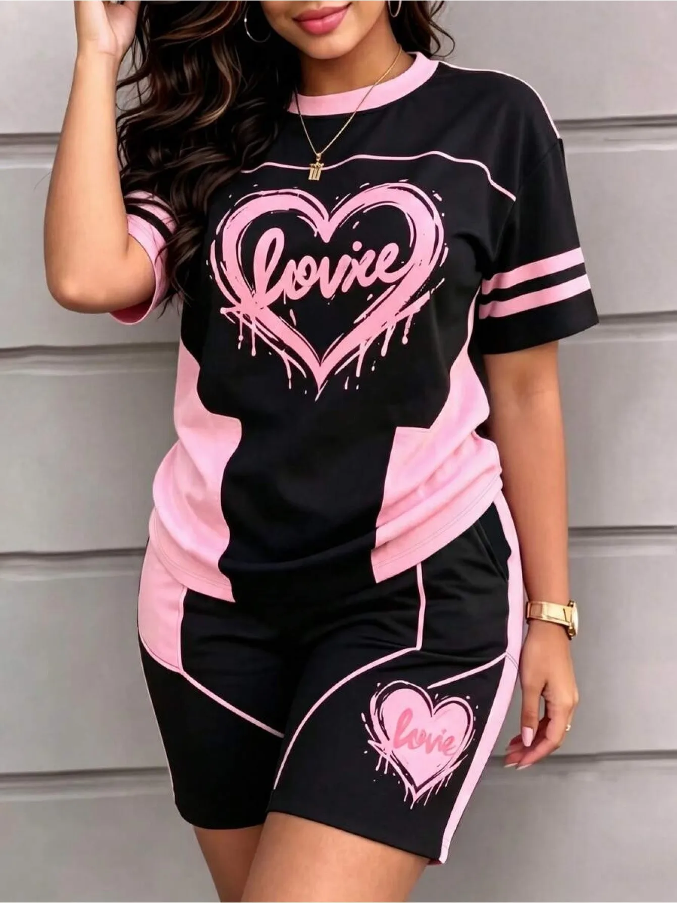 2026 Summer Women's Suit Fashion Sporty Comfortable Soft 3D Digital Pattern Printed Stylish and Versatile Casual Wear
