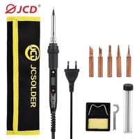 JCD 80W Electric Soldering Iron LCD Digital Display Adjustable Temperature 220V/110V Solder Station Welding Repair Tool Kit 908S