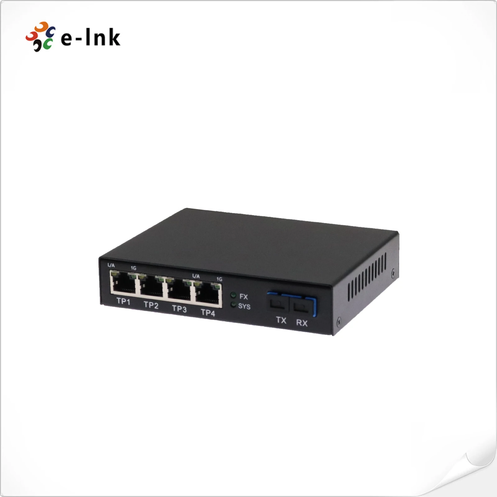 LED Screen Fiber Converter with 1x10G SC Fiber Port to 4 X 10/100/1000M RJ45 Ports