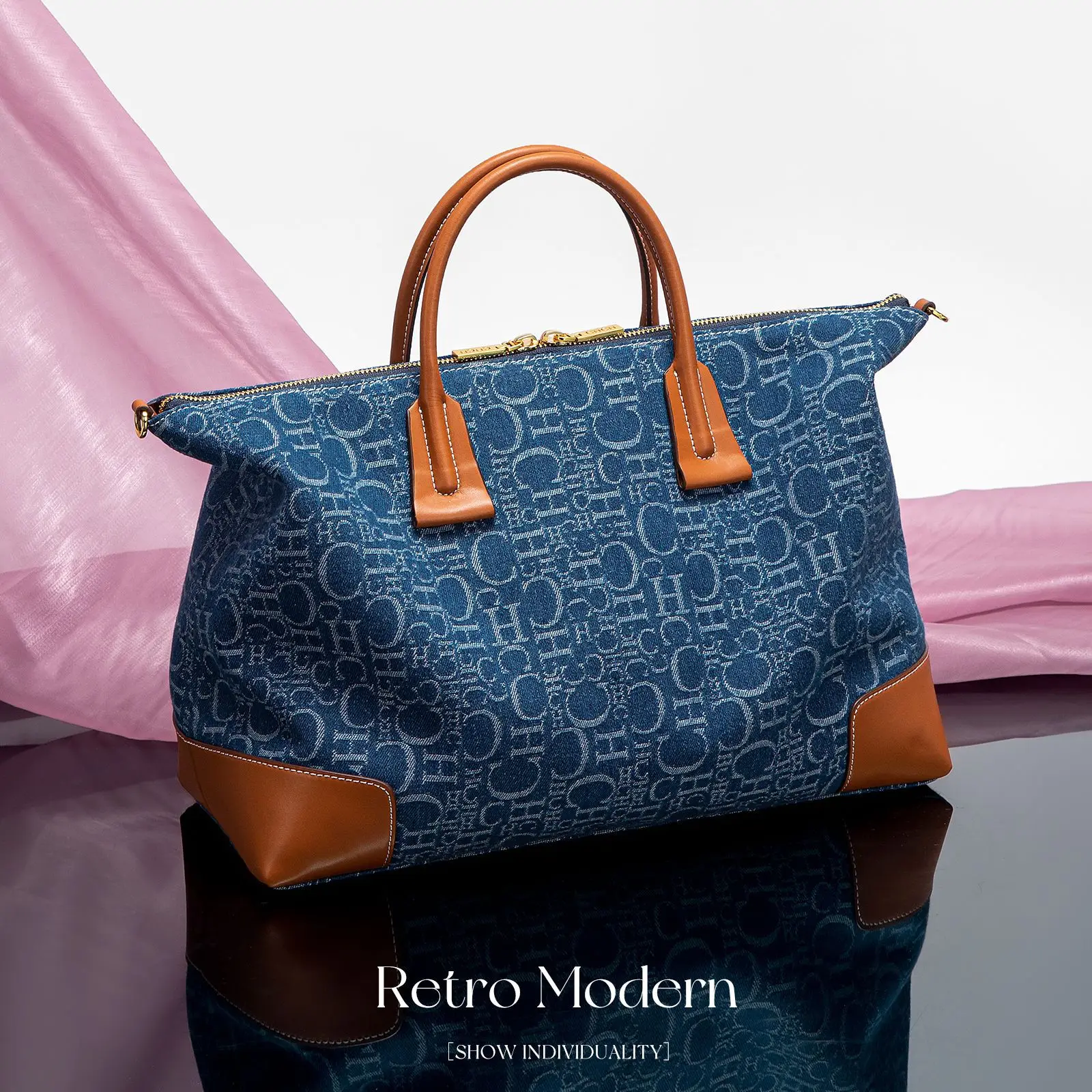 

2026 Spring Commute Tote Bag, Vintage Printed Large Shoulder Bag, Practical Retro Chic Purse for Women, Work & Everyday Use