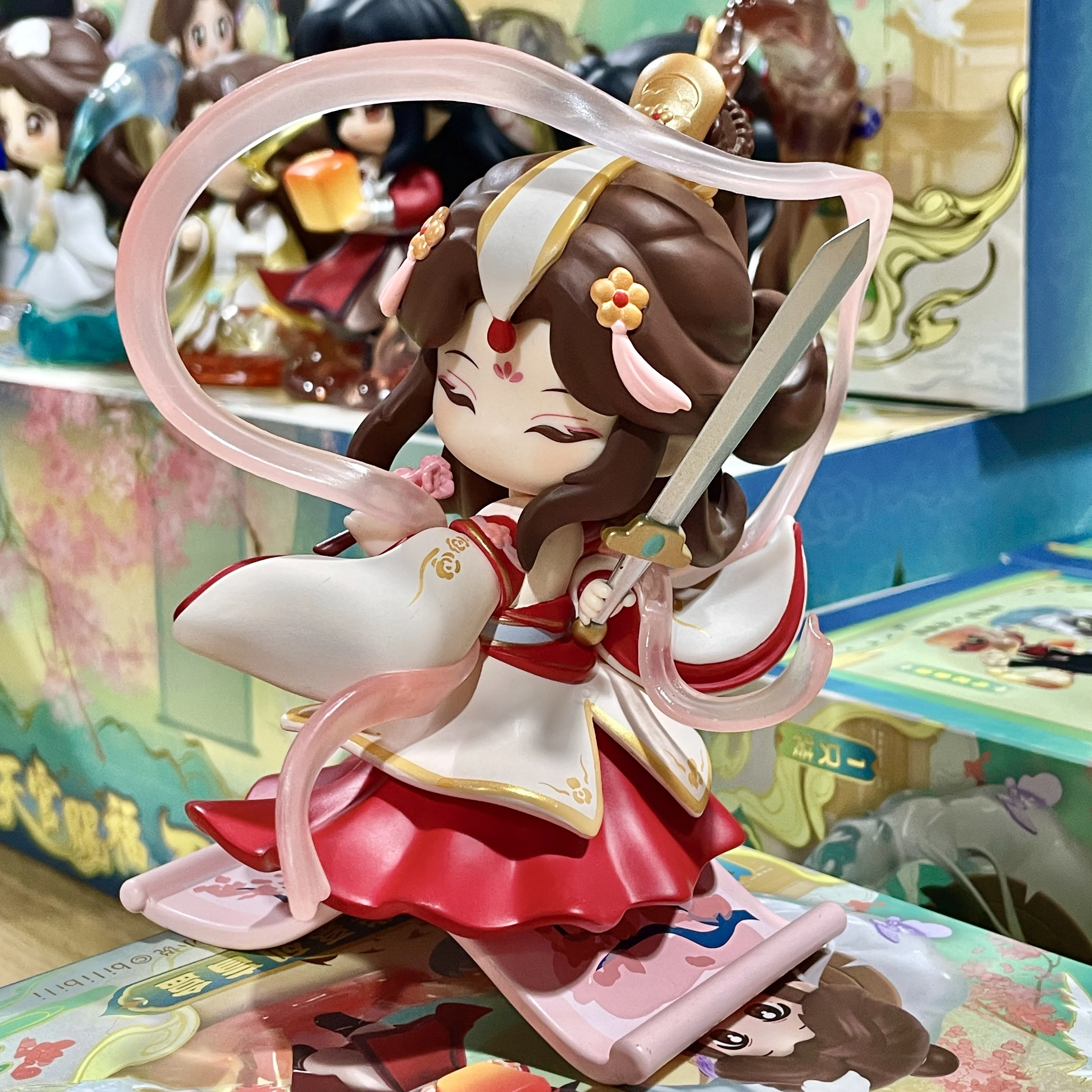 Genuine Heaven Official's Blessing The Splendor of Painting Blind Box Xie Lian Figura Colecionável de Anime Decoração de Mesa