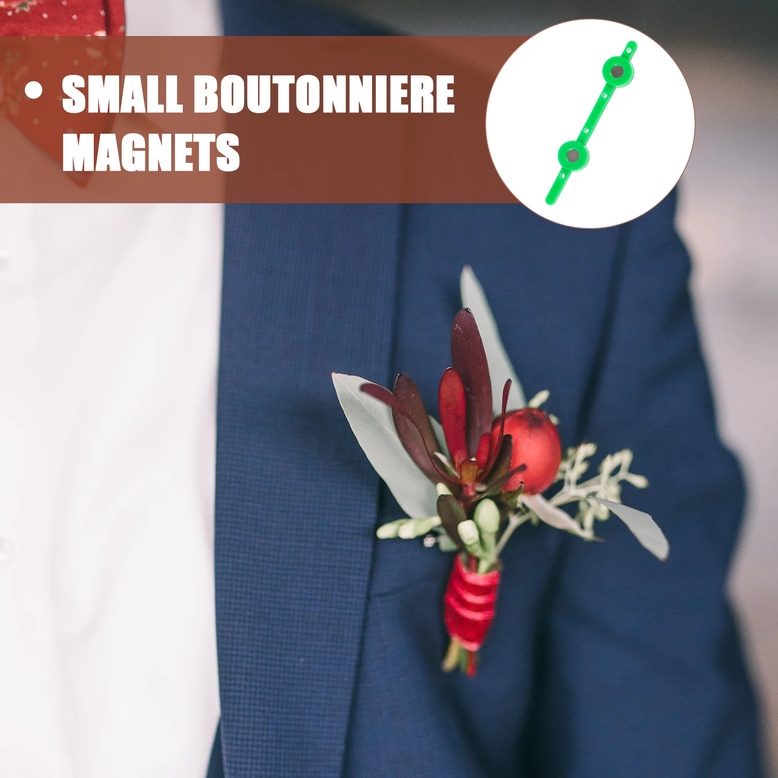 2 Pcs Clothes Floral Fixator Boutonniere Holder Brooches DIY Magnet Magnets Corsage Flowers Costume Bouquet