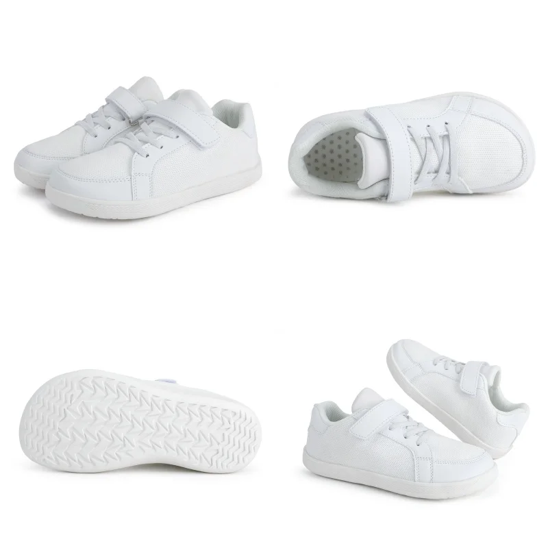 GudaFoot Zapatos descalzos anchos para niños pequeños/grandes | Zapatillas deportivas minimalistas con apertura elástica para niños/niñas |