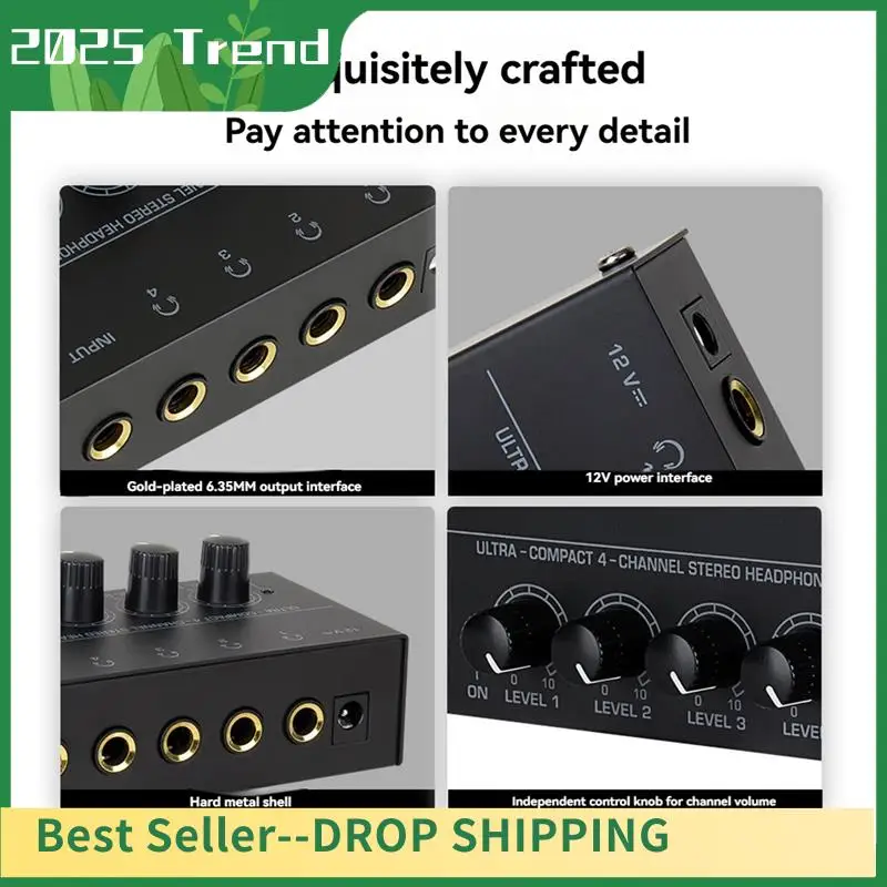Top-Angebote: Mini-Stereo-Kopfhörerverstärker, 4 Kanäle, ultrakompaktes HA400-Audio, 6,5 mm auf 3,5 mm Klinkenkonverter im Lieferumfang enthalten, US-Stecker
