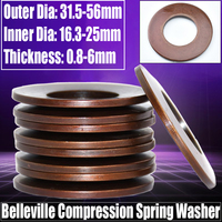 1-5PCS 60Si2MnA Belleville Compression Spring Washer Disc Spring Outer Dia 31.5-56mm Inner Dia 16.3-25mm Thickness 0.8-6mm