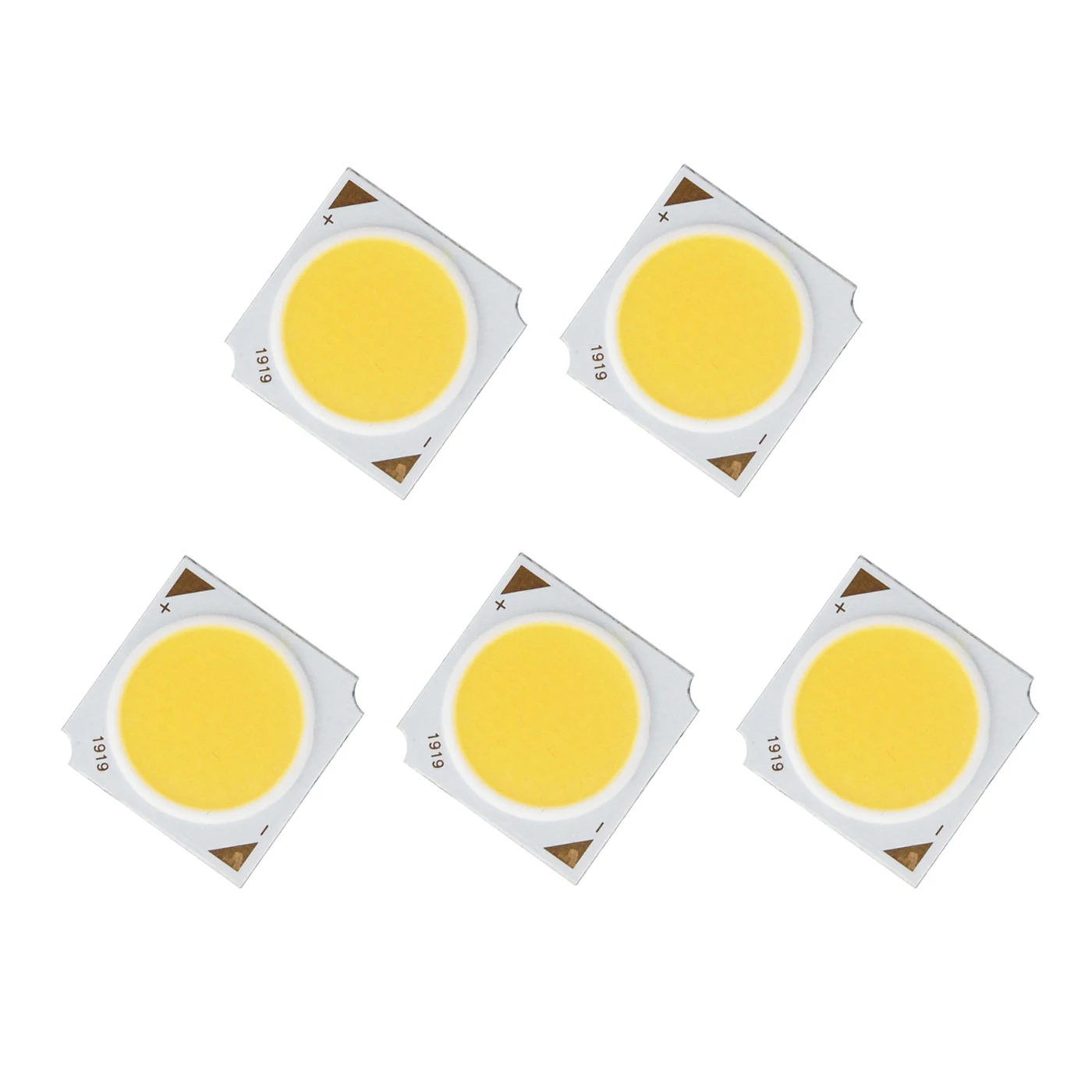 5PCS 15W 20W 30W COB LED Chip 19x19mm DC30‑33V High Brightness Light Source Warm Natural Cold White for Ceiling Tube Spot Lamp