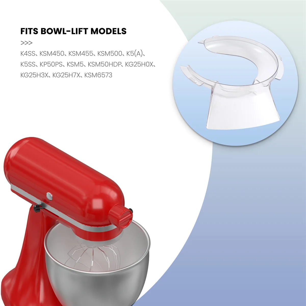 

Pouring Shield Mixer Accessories and Replacement Parts KN1PS W10616906 Compatible for KitchenAid Attachment BLJS