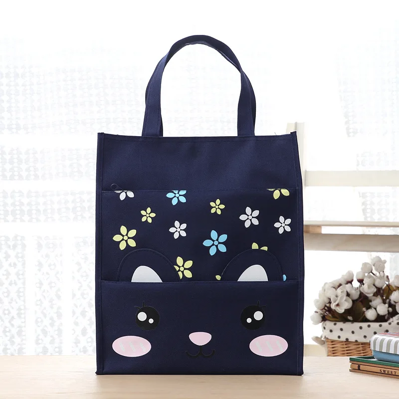 

New large capacity cartoon printed file bag, children's single shoulder bag